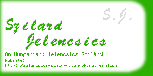 szilard jelencsics business card